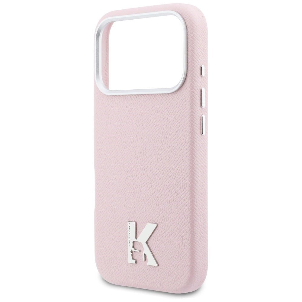 Funda MagSafe para Apple iPhone 17 Pro, Karl Lagerfeld, Karl Head Logo, Rosa