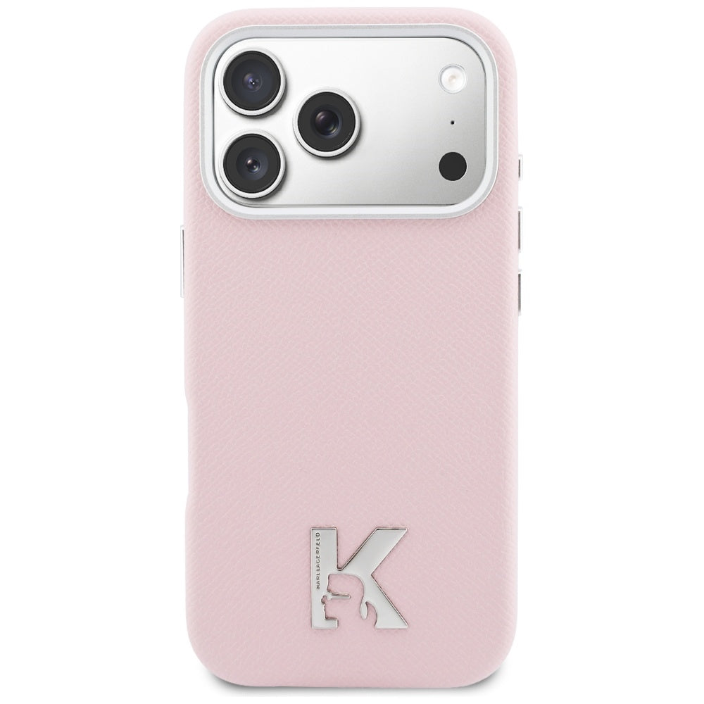 Funda MagSafe para Apple iPhone 17 Pro, Karl Lagerfeld, Karl Head Logo, Rosa