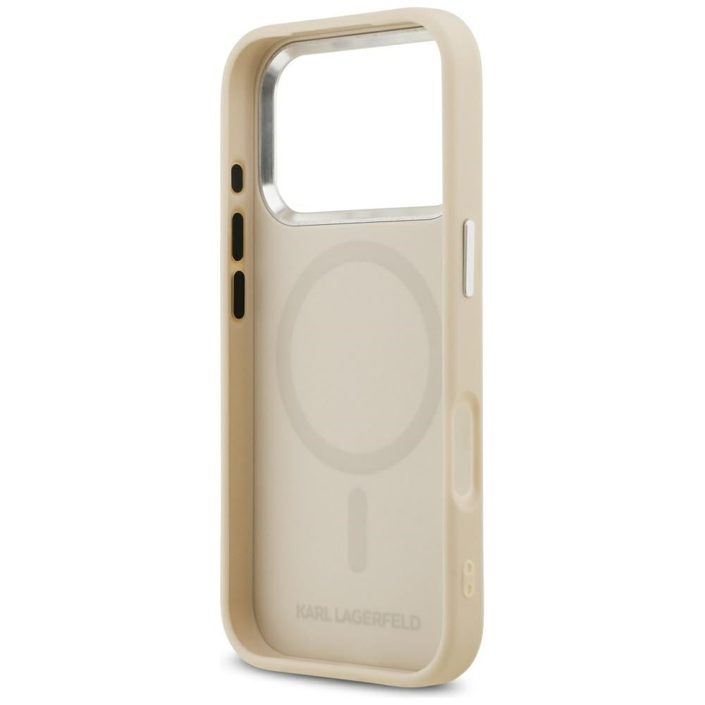 Funda MagSafe para Apple iPhone 17 Pro, Karl Lagerfeld, Karl Pin, Beige