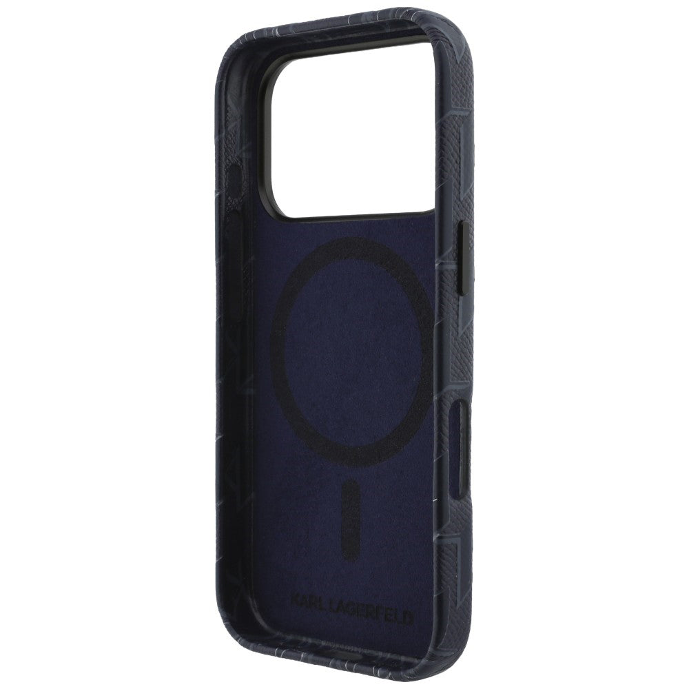 Funda MagSafe para Apple iPhone 17 Pro, Karl Lagerfeld, Logo KL Monogram, Azul