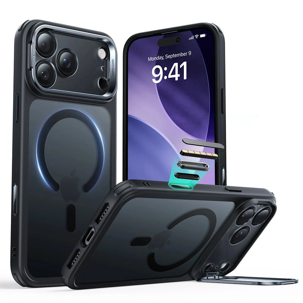 Funda MagSafe para Apple iPhone 17 Pro Max, ESR, Classic Hybrid Kickstand, Negra Satinada