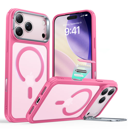 Funda MagSafe para Apple iPhone 17 Pro Max, ESR, Classic Hybrid Kickstand, Rosa Satinado
