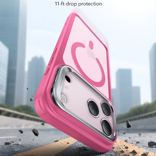 Funda MagSafe para Apple iPhone 17 Pro Max, ESR, Classic Hybrid Kickstand, Rosa Satinado