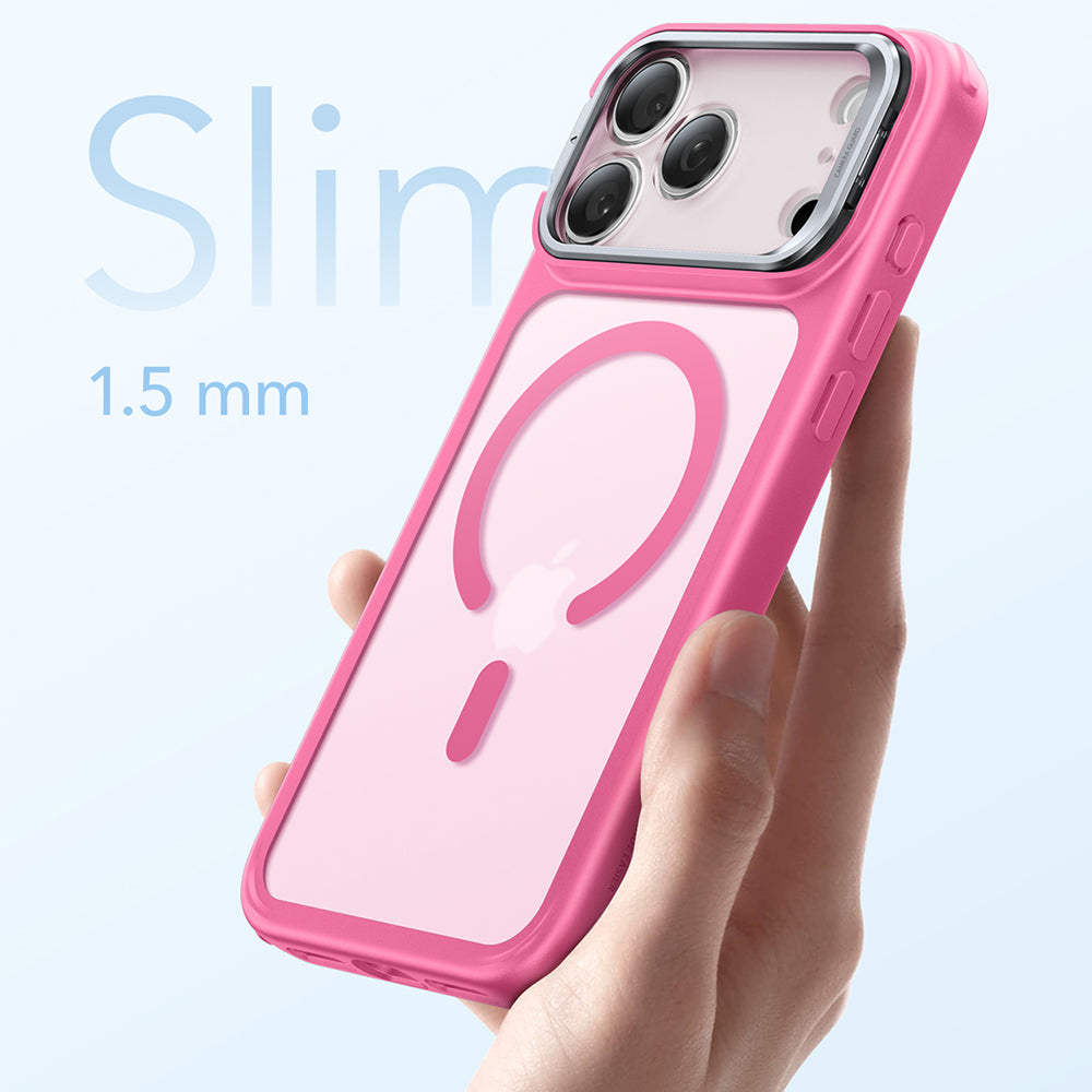 Funda MagSafe para Apple iPhone 17 Pro Max, ESR, Classic Hybrid Kickstand, Rosa Satinado