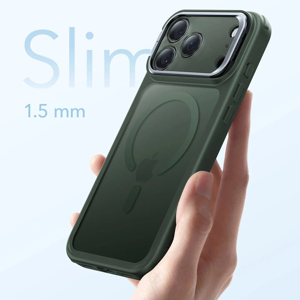 Funda MagSafe para Apple iPhone 17 Pro Max, ESR, Classic Hybrid Kickstand, Verde Satinado