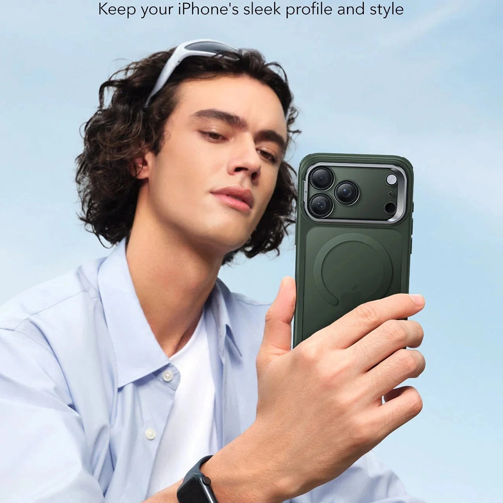 Funda MagSafe para Apple iPhone 17 Pro Max, ESR, Classic Hybrid Kickstand, Verde Satinado