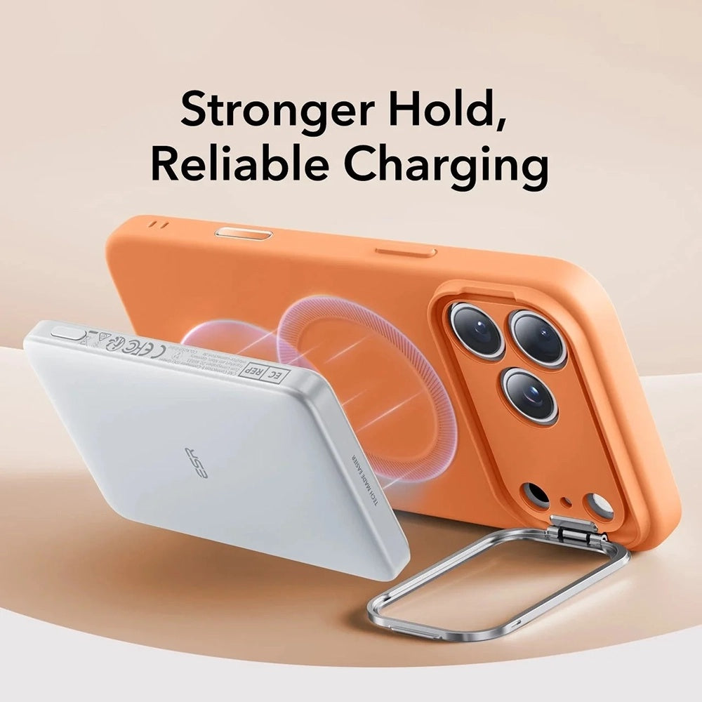 Funda MagSafe para Apple iPhone 17 Pro Max, ESR, Cloud Soft Kickstand, Naranja