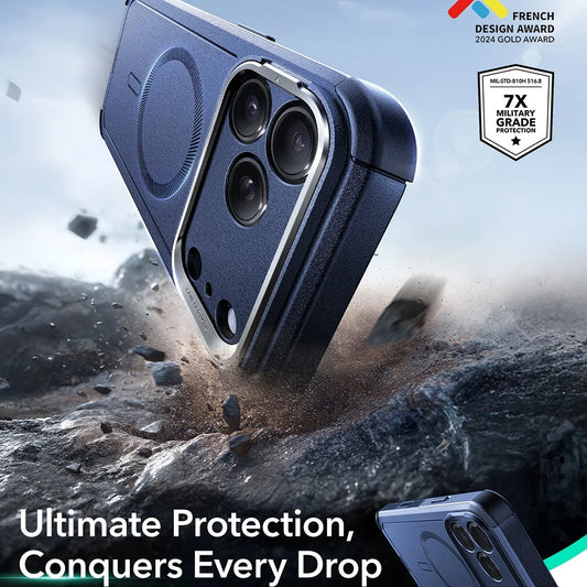 Funda MagSafe para Apple iPhone 17 Pro Max, ESR, Cyber Armor Kickstand, Azul