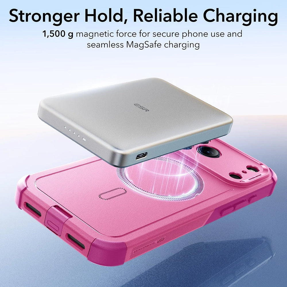 Funda MagSafe para Apple iPhone 17 Pro Max, ESR, Cyber, Rosa