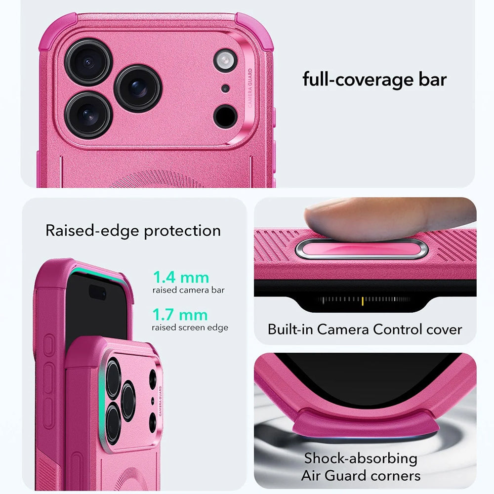 Funda MagSafe para Apple iPhone 17 Pro Max, ESR, Cyber, Rosa