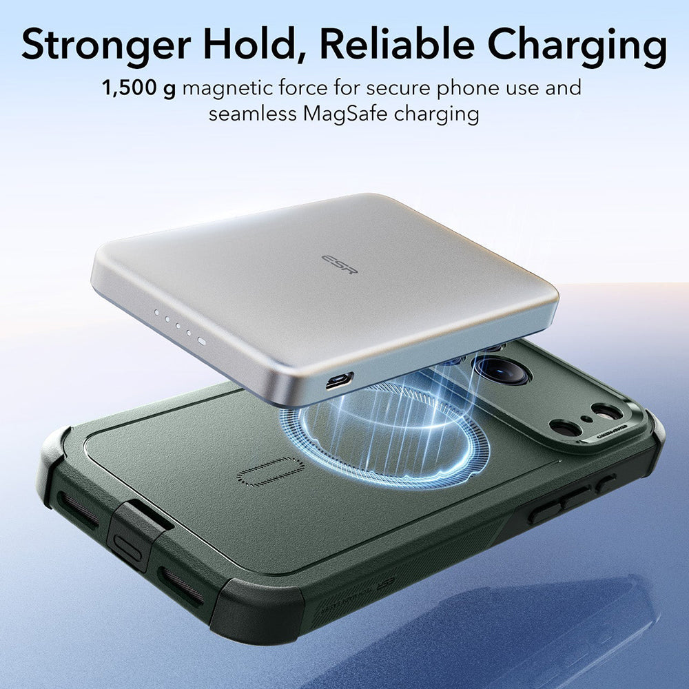 Funda MagSafe para Apple iPhone 17 Pro Max, ESR, Cyber, Verde