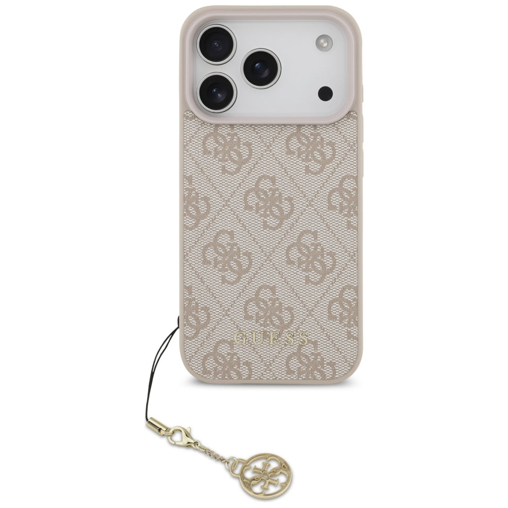 Funda MagSafe para Apple iPhone 17 Pro Max, Guess, 4G Charm Cradle, Rosa