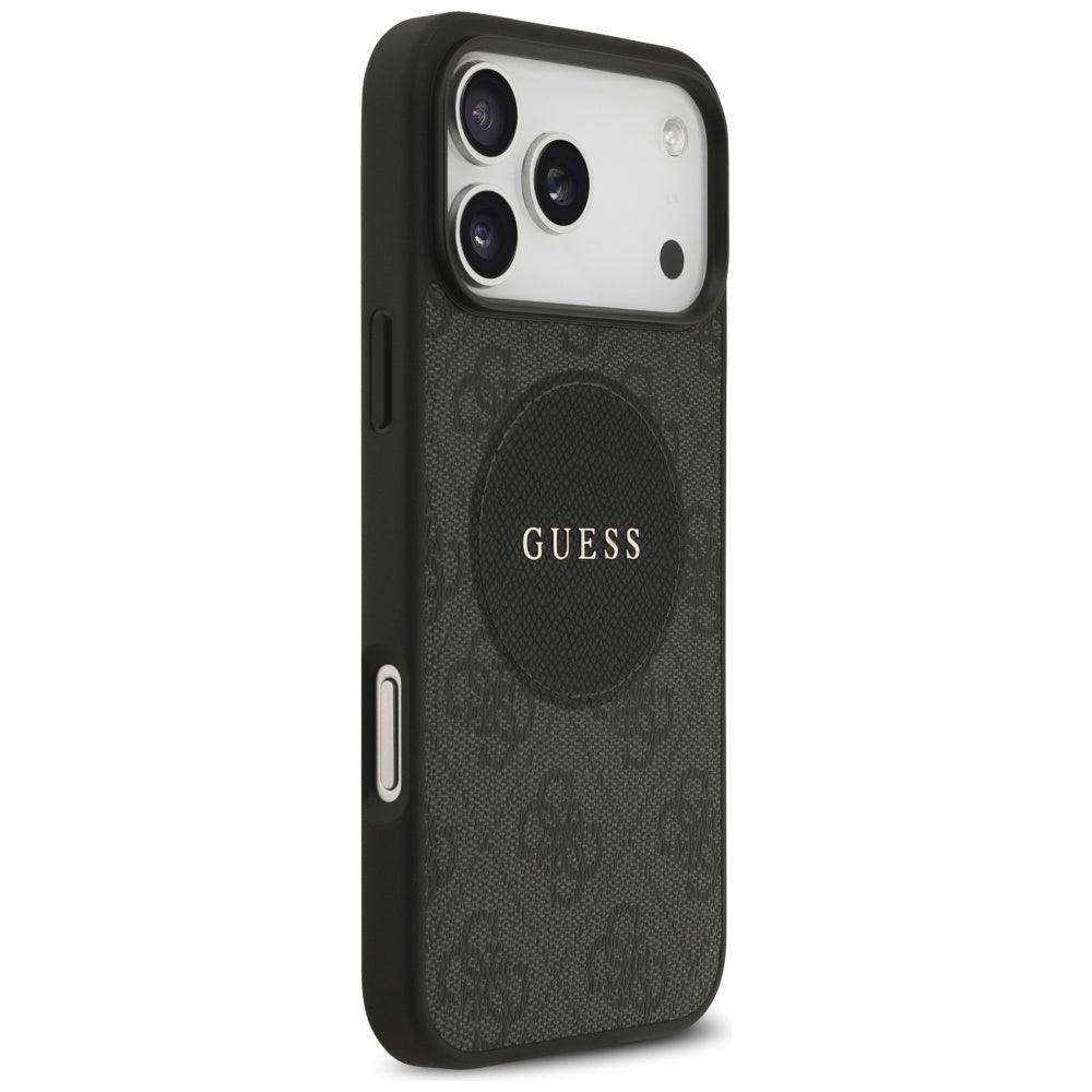 Funda MagSafe para Apple iPhone 17 Pro Max, Guess, 4G Circle Classic Logo, Negra