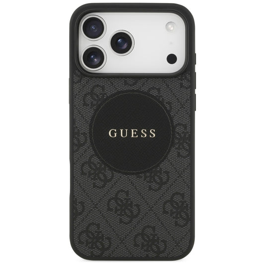 Funda MagSafe para Apple iPhone 17 Pro Max, Guess, 4G Circle Classic Logo, Negra