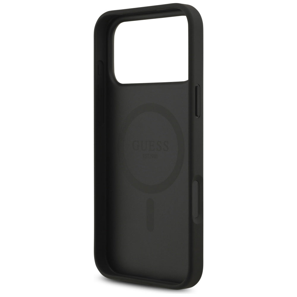Funda MagSafe para Apple iPhone 17 Pro Max, Guess, 4G Circle Classic Logo, Negra