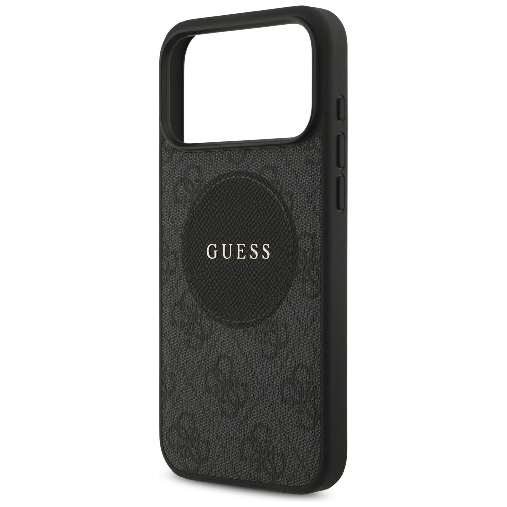 Funda MagSafe para Apple iPhone 17 Pro Max, Guess, 4G Circle Classic Logo, Negra