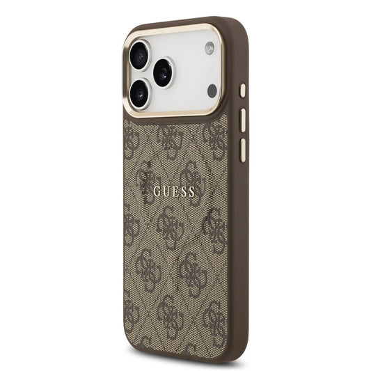 Funda MagSafe para Apple iPhone 17 Pro Max, Guess, 4G Classic, Marrón
