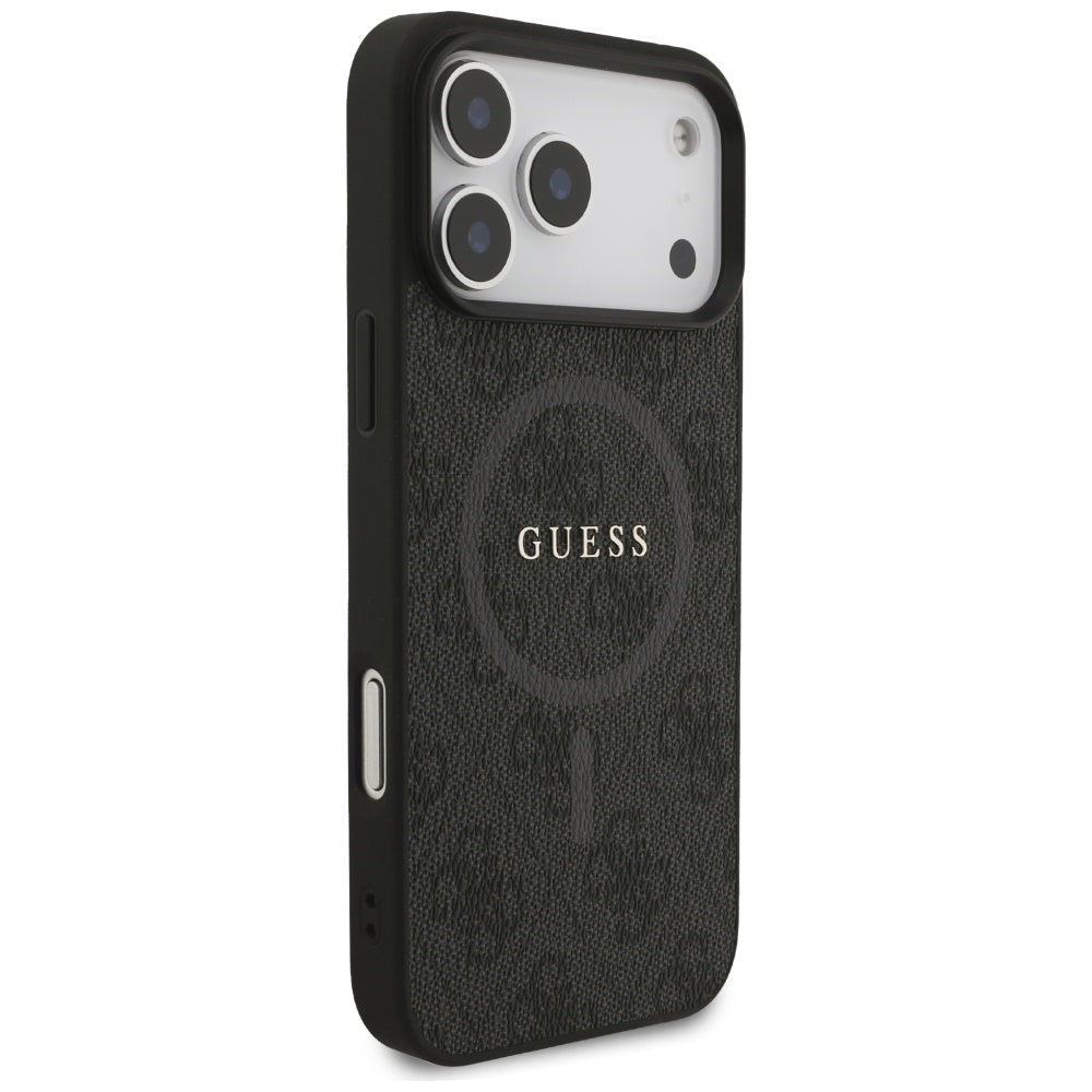 Funda MagSafe para Apple iPhone 17 Pro Max, Guess, 4G Ring Classic Logo, Negra