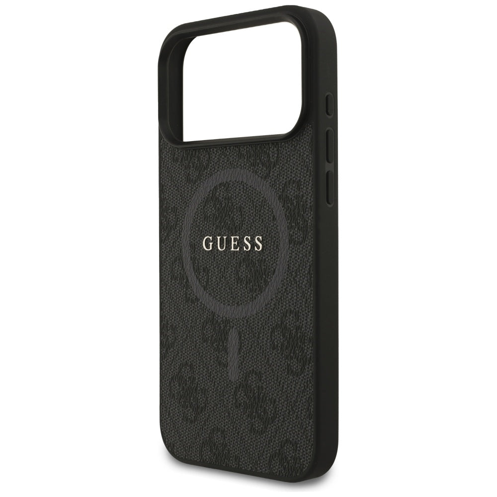 Funda MagSafe para Apple iPhone 17 Pro Max, Guess, 4G Ring Classic Logo, Negra