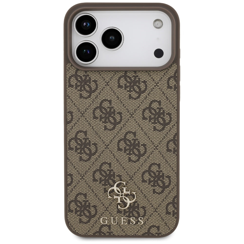 Funda MagSafe para Apple iPhone 17 Pro Max, Guess, 4G Small and Classic Logo, Marrón