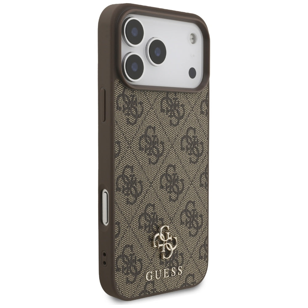 Funda MagSafe para Apple iPhone 17 Pro Max, Guess, 4G Small and Classic Logo, Marrón