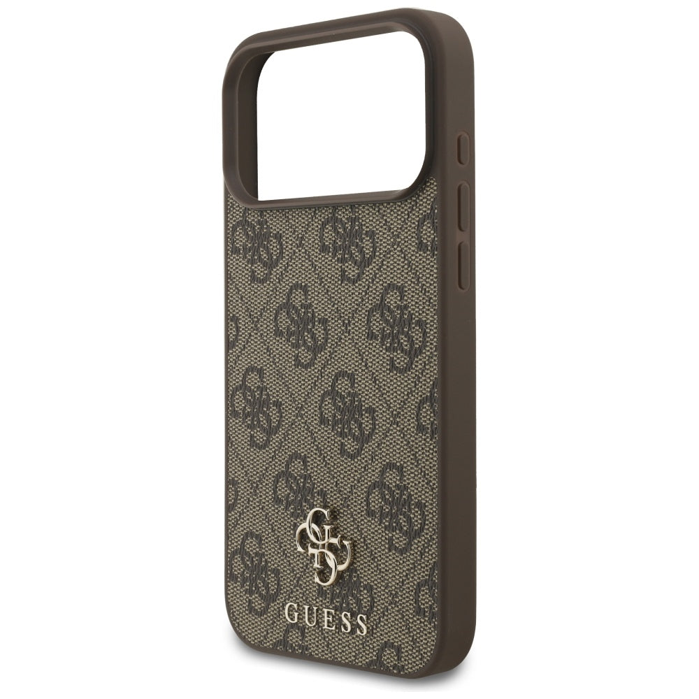 Funda MagSafe para Apple iPhone 17 Pro Max, Guess, 4G Small and Classic Logo, Marrón