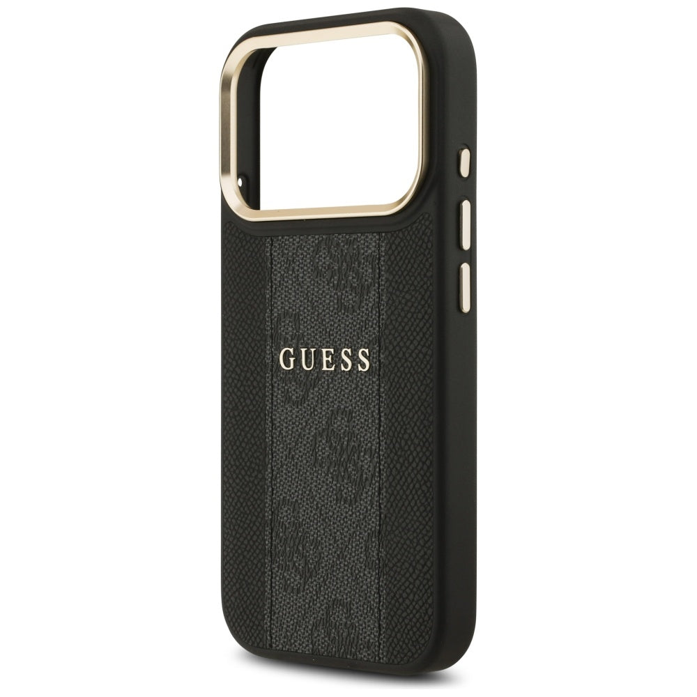 Funda MagSafe para Apple iPhone 17 Pro Max, Guess, 4G Stripe, Negra