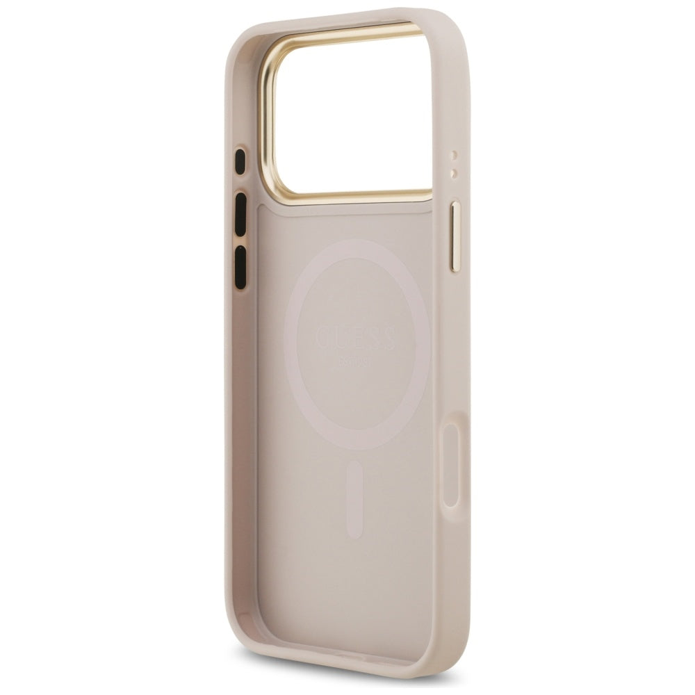 Funda MagSafe para Apple iPhone 17 Pro Max, Guess, 4G Stripe, Rosa