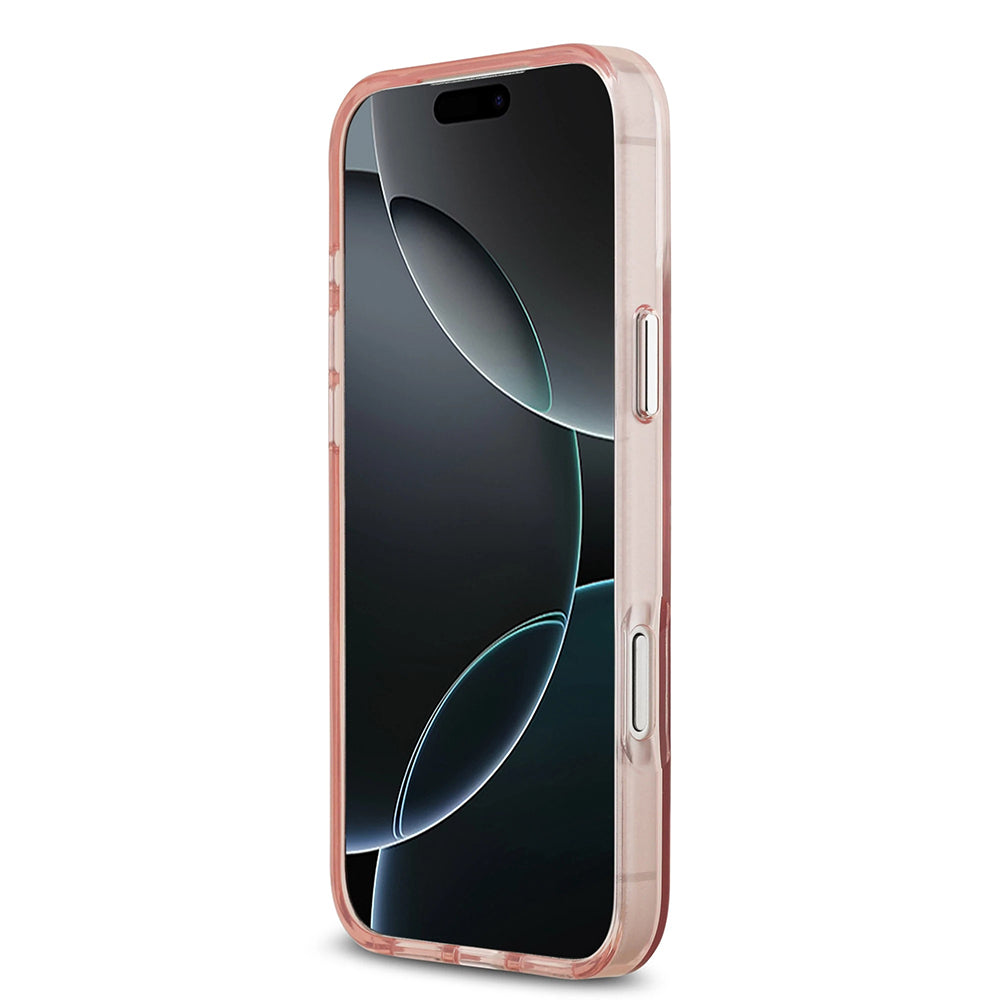 Funda MagSafe para Apple iPhone 17 Pro Max, Guess, IML Gradient Triangle Logo, Rosa