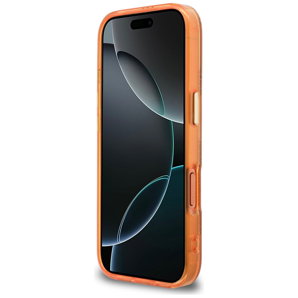 Funda MagSafe para Apple iPhone 17 Pro Max, Guess, IML Peony Dot, Naranja
