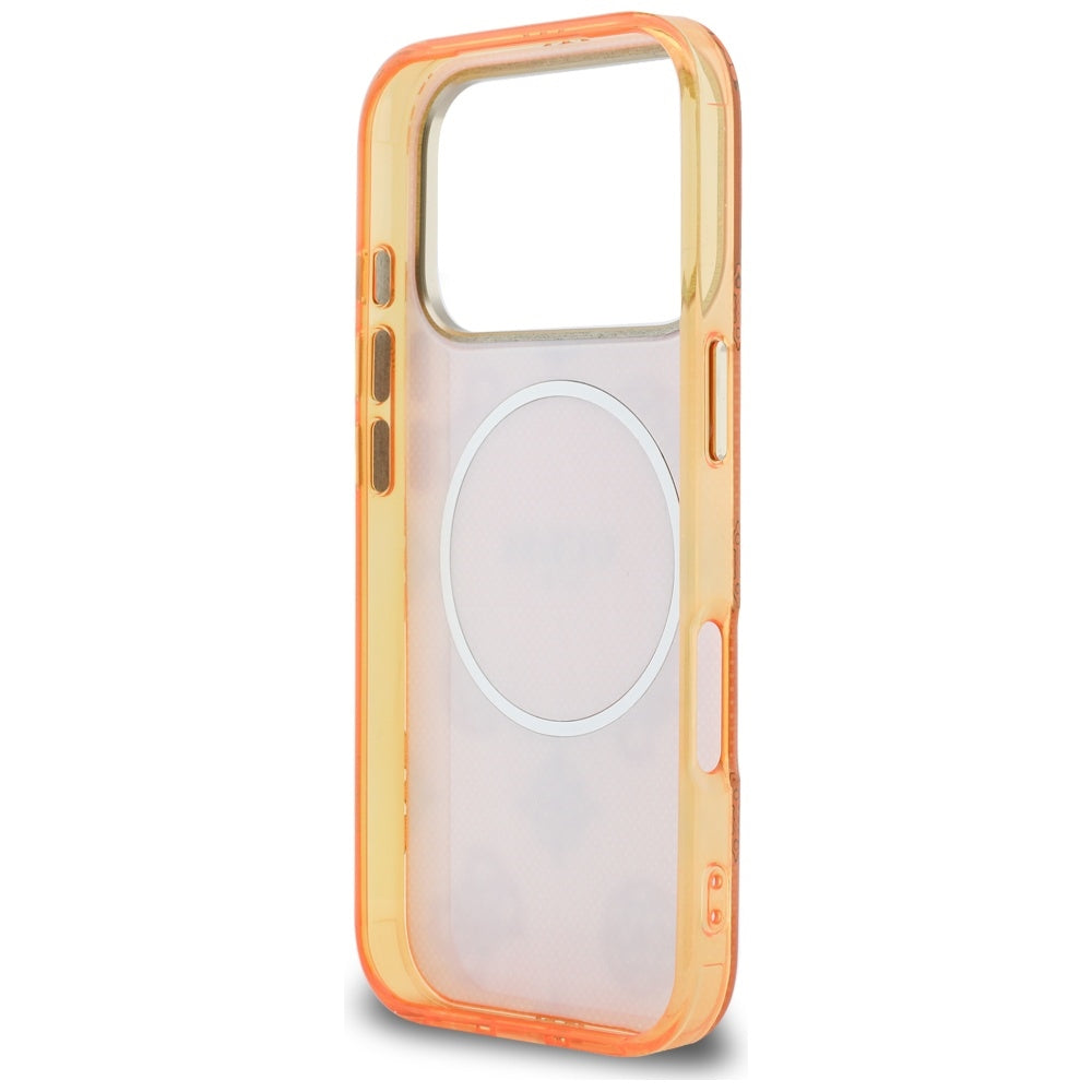 Funda MagSafe para Apple iPhone 17 Pro Max, Guess, IML Peony Dot, Naranja