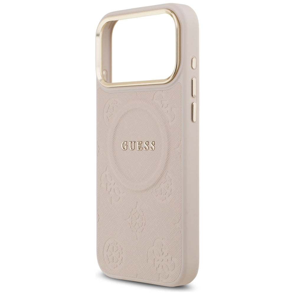 Funda MagSafe para Apple iPhone 17 Pro Max, Guess, Peony Hot Stamp, Rosa