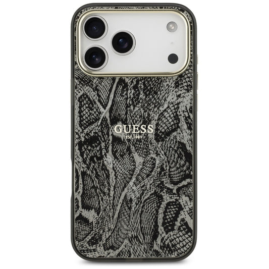 Funda MagSafe para Apple iPhone 17 Pro Max, Guess, Python Pattern, Negra