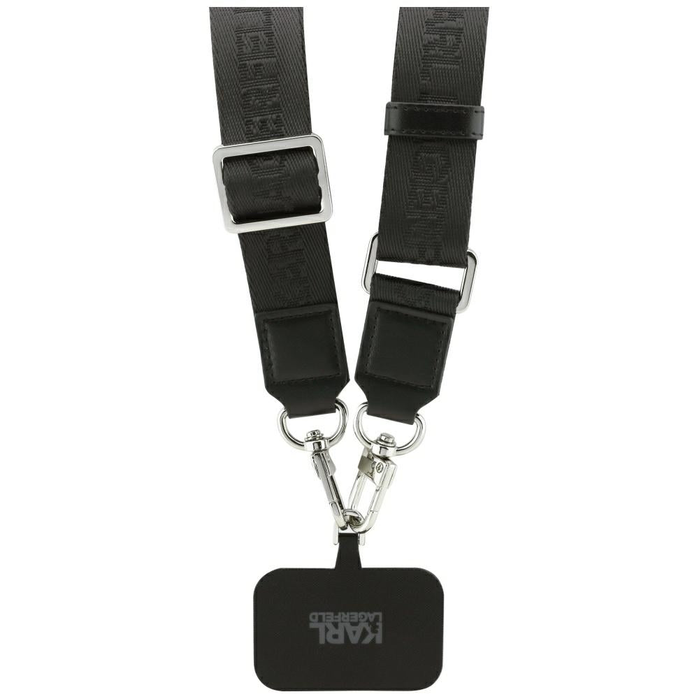 Funda MagSafe para Apple iPhone 17 Pro Max, Karl Lagerfeld, Big Strap Karl Metal Logo, Negra