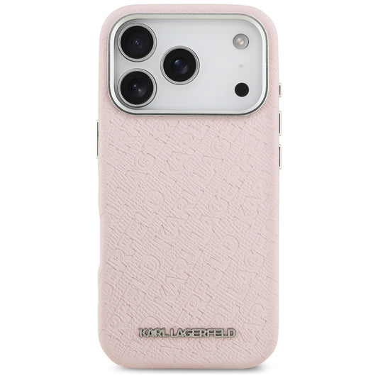 Funda MagSafe para Apple iPhone 17 Pro Max, Karl Lagerfeld, FW Stamped Karl, Rosa