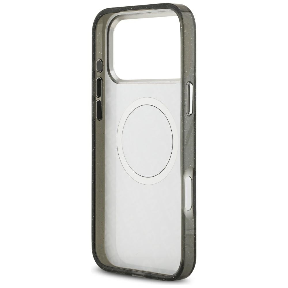 Funda MagSafe para Apple iPhone 17 Pro Max, Karl Lagerfeld, Glitter Karl & Choupette Head, Negra
