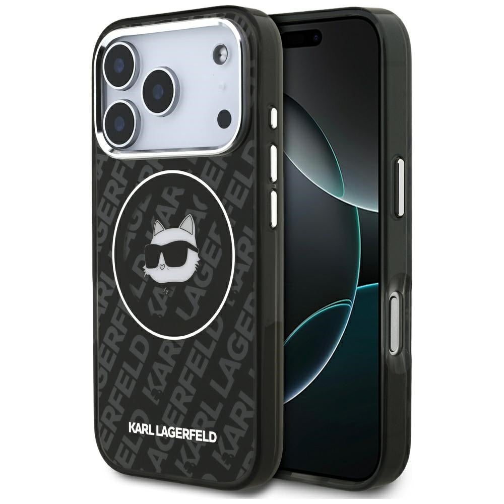 Funda MagSafe para Apple iPhone 17 Pro Max, Karl Lagerfeld, IML Choupette's Head, Negra