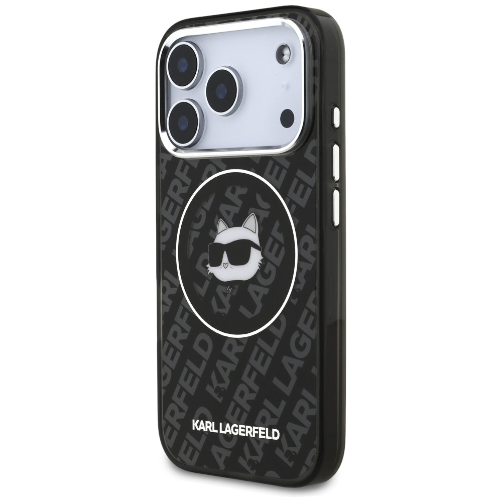Funda MagSafe para Apple iPhone 17 Pro Max, Karl Lagerfeld, IML Choupette's Head, Negra