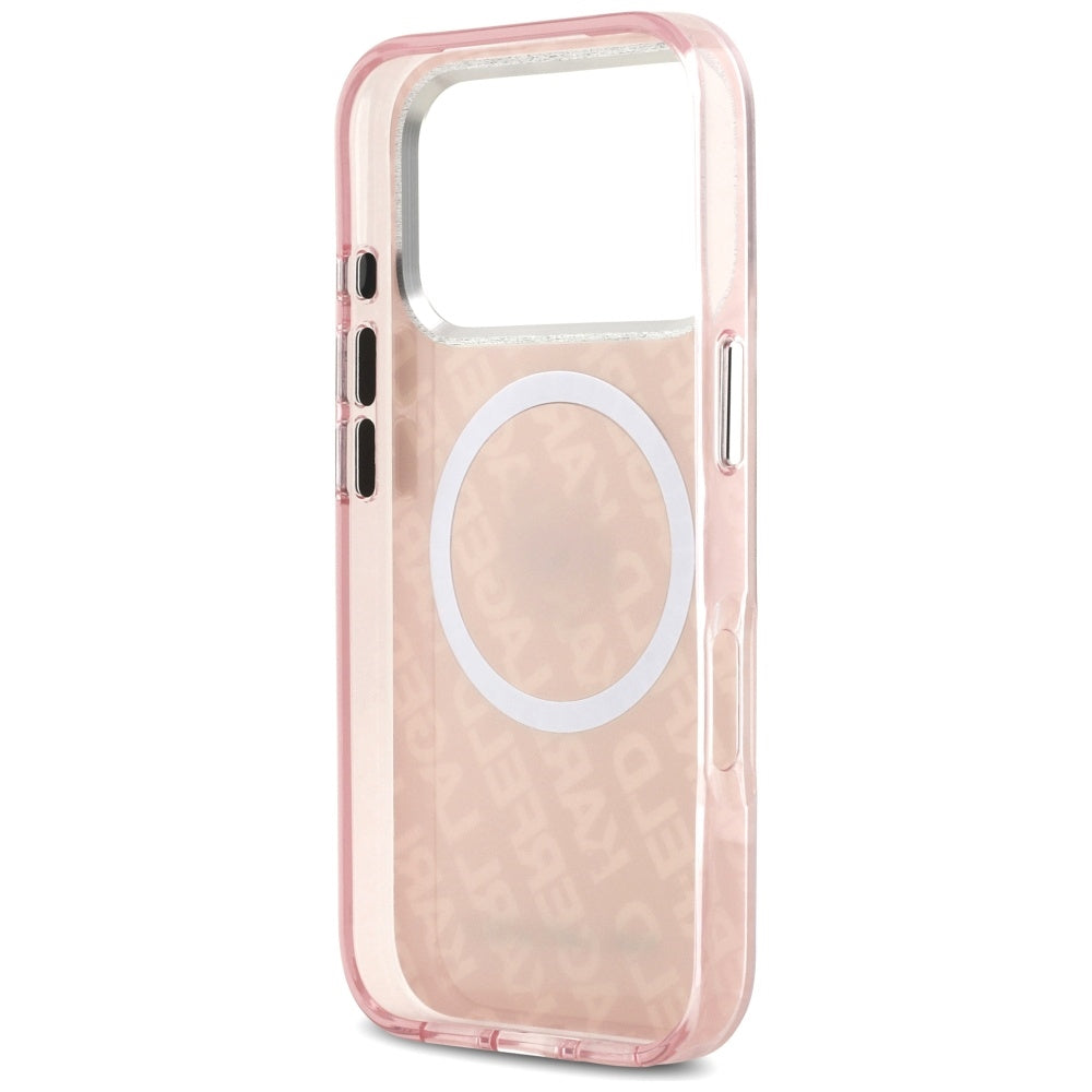 Funda MagSafe para Apple iPhone 17 Pro Max, Karl Lagerfeld, IML Choupette's Head, Rosa.