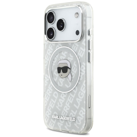 Funda MagSafe para Apple iPhone 17 Pro Max, Karl Lagerfeld, IML Karl's Head, Gris
