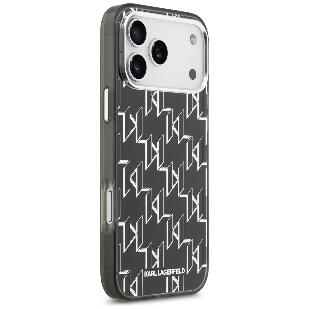 Funda MagSafe para Apple iPhone 17 Pro Max, Karl Lagerfeld, IML KL Monogram, Negra