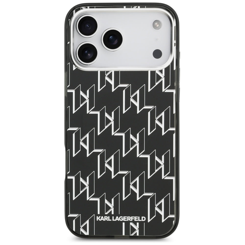 Funda MagSafe para Apple iPhone 17 Pro Max, Karl Lagerfeld, IML KL Monogram, Negra
