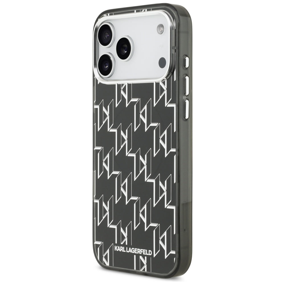 Funda MagSafe para Apple iPhone 17 Pro Max, Karl Lagerfeld, IML KL Monogram, Negra
