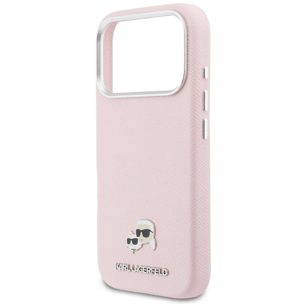 Funda MagSafe para Apple iPhone 17 Pro Max, Karl Lagerfeld, Karl & Choupette Head's Pin, Rosa