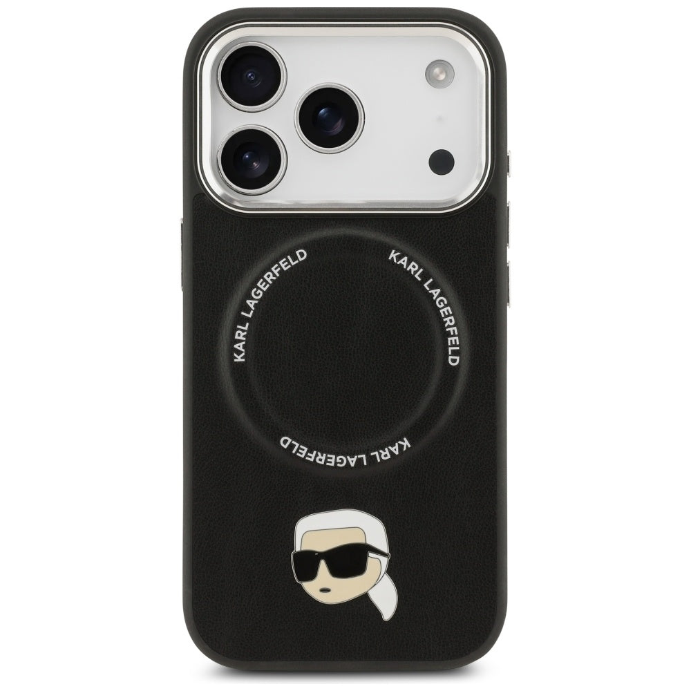 Funda MagSafe para Apple iPhone 17 Pro Max, Karl Lagerfeld, Karl Pin, Negra