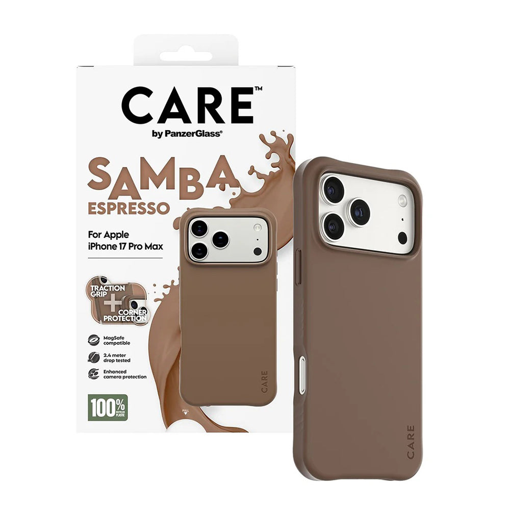 Funda MagSafe para Apple iPhone 17 Pro Max, PanzerGlass, Care Fashionable, Marrón