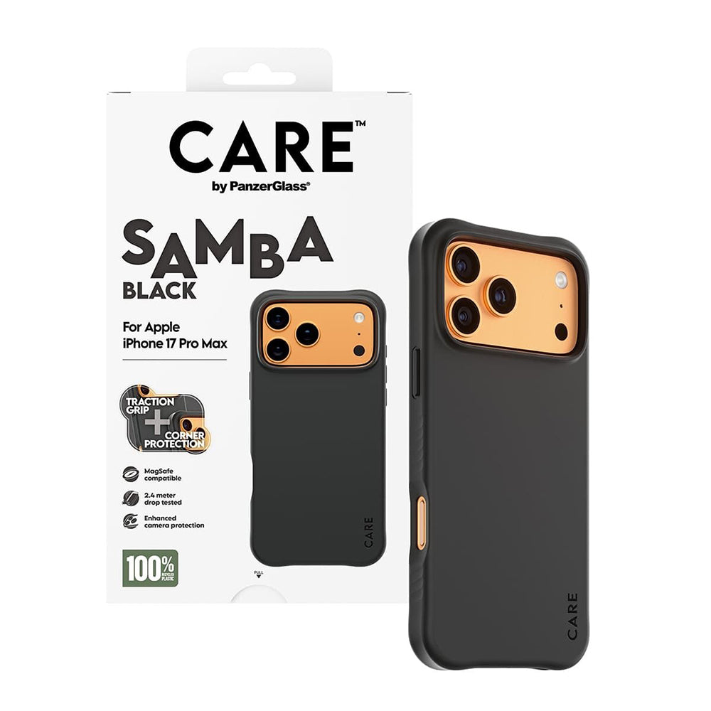 Funda MagSafe para Apple iPhone 17 Pro Max, PanzerGlass, Care Fashionable, Negra.