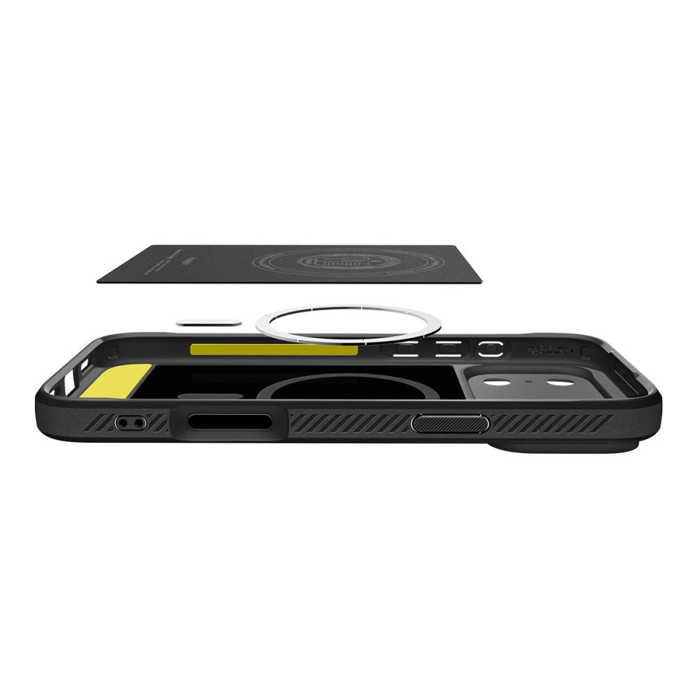 Funda MagSafe para Apple iPhone 17 Pro Max, Spigen, Rugged Armor, Negra Mate