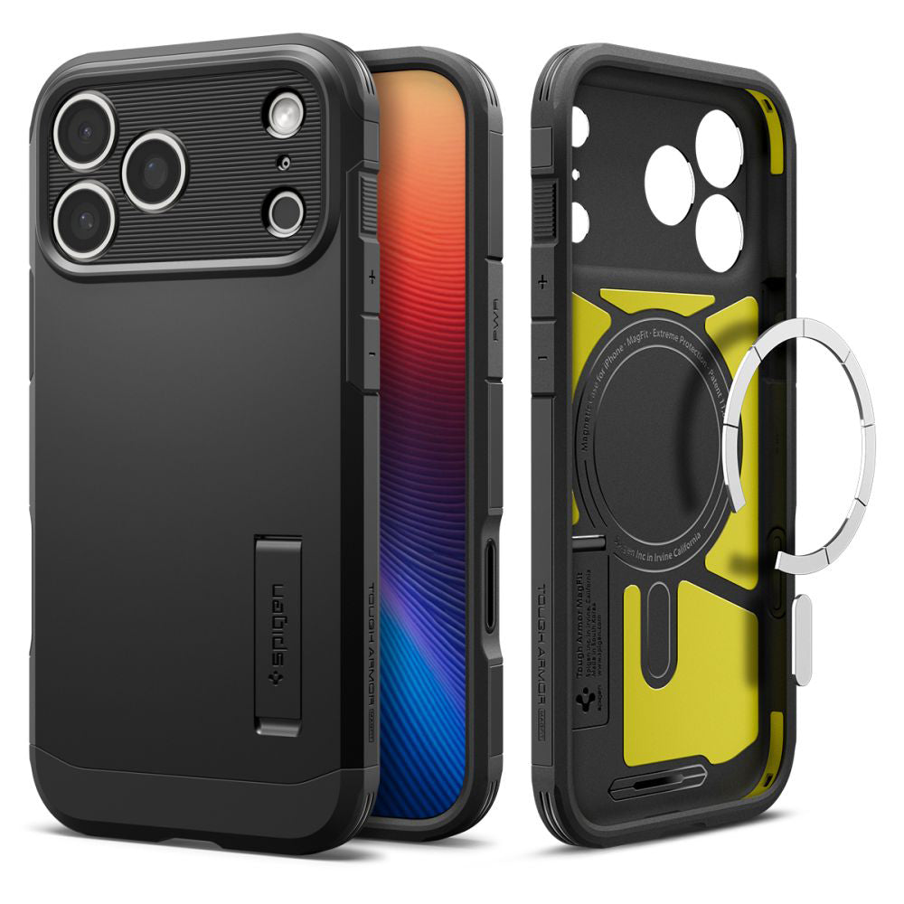 Funda MagSafe para Apple iPhone 17 Pro Max, Spigen, Tough Armor T, Negra ACS10297