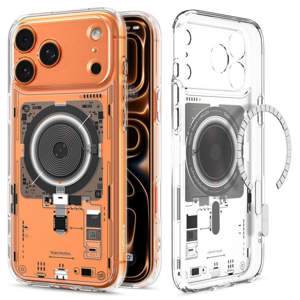 Funda MagSafe para Apple iPhone 17 Pro Max, Spigen, Ultra Hybrid Neo One, Transparente ACS10290